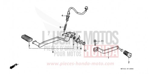 PEDAL (VFR750FL/FM/FN/FP) VFR750FN de 1992